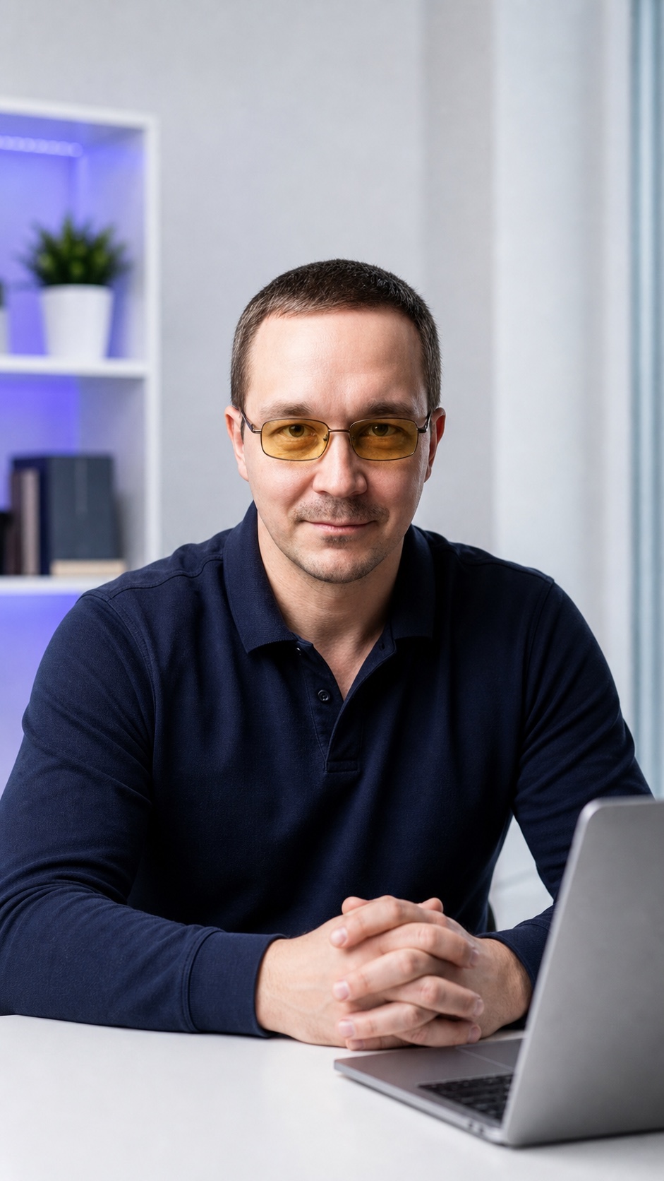 Сергей Горячев за работой над сайтом